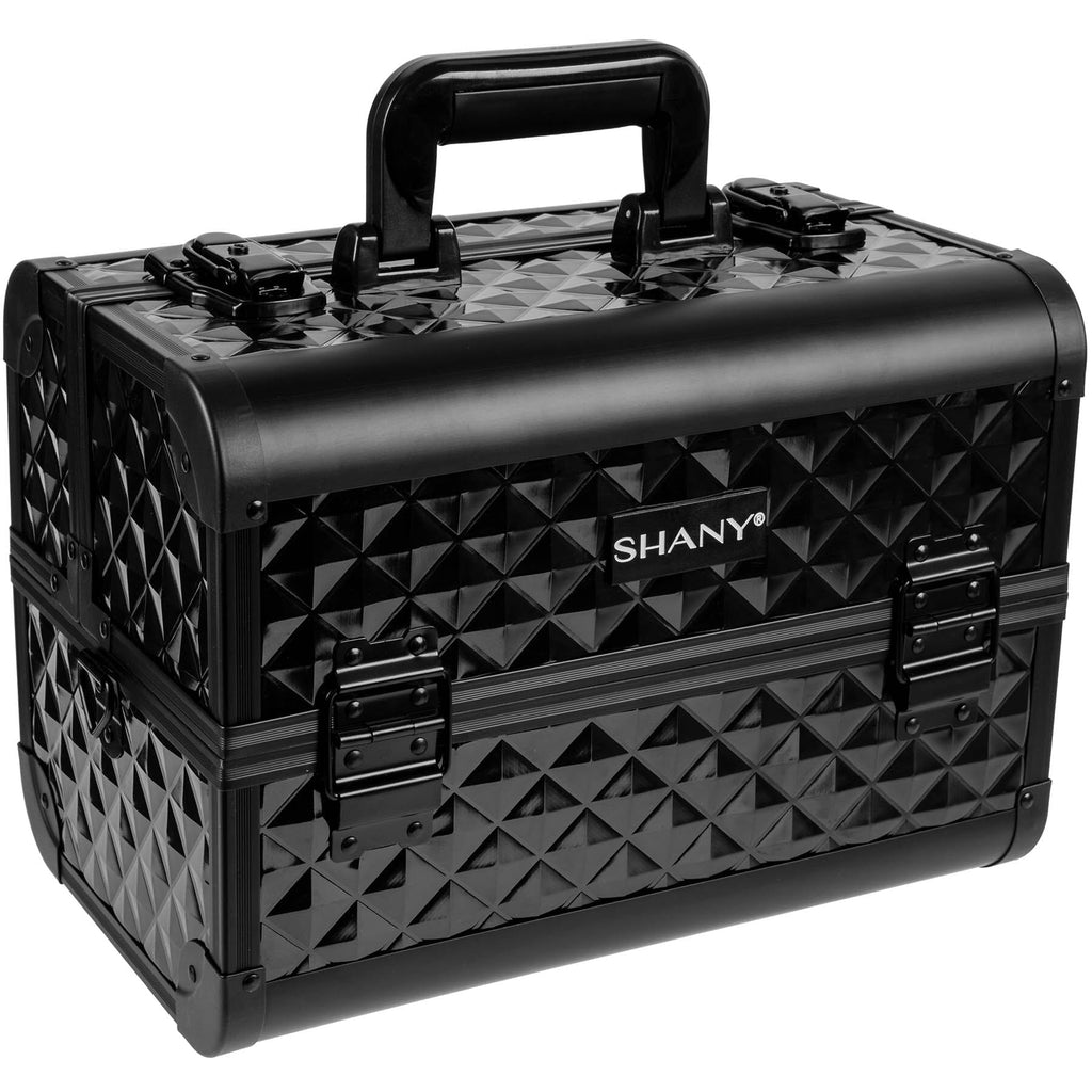SHANY Premier Fantasy Professional Makeup Train Case Cosmetic Box Portable Makeup Case Organizer Jewelry storage with Locks , 3 Trays , Shoulder Strap, Makeup Brush Holder and Cosmetics Mirror - SHOP  - MAKEUP TRAIN CASES - ITEM# SH-C20-PARENT