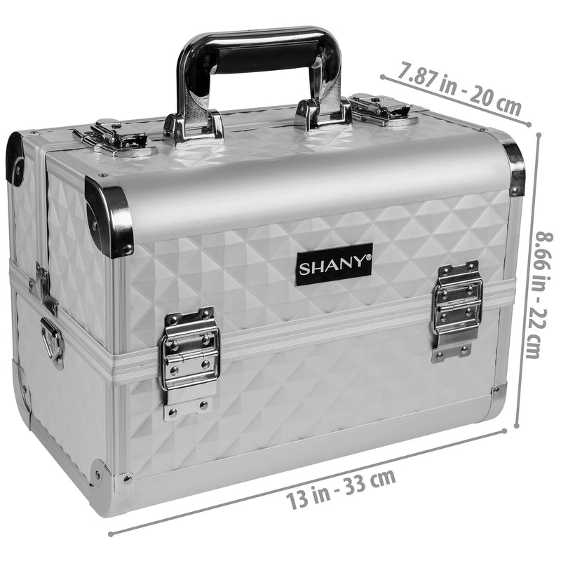 SHANY Fantasy Collection Makeup Train Case - Silver - SILVER - ITEM# SH-C20-SL - Best seller in cosmetics MAKEUP TRAIN CASES category