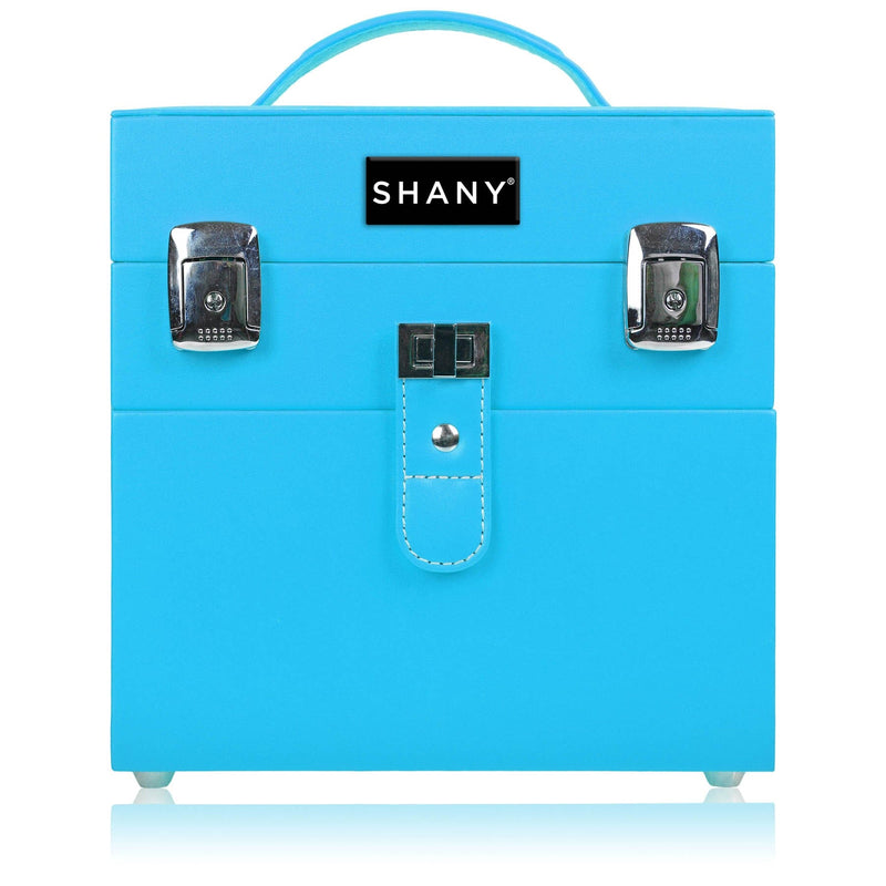 SHANY Color Matters - Makeup Travel Case Nail Accessories Organizer and Makeup Train Case - Makeup Storage Box - Vicious Blue - SHOP VICIOUS BLUE - MAKEUP TRAIN CASES - ITEM# SH-CC0024-BL