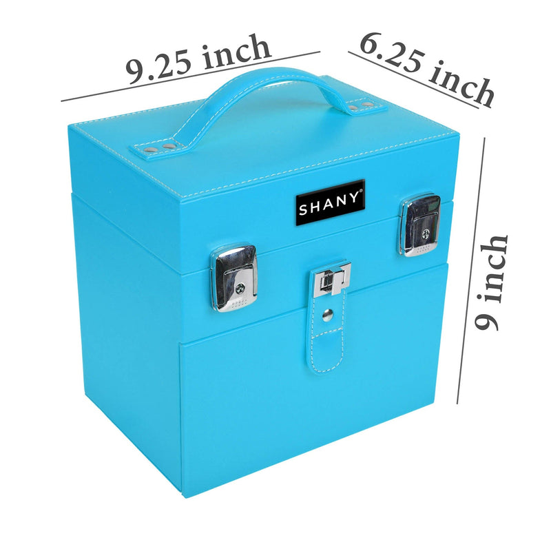 SHANY Color Matters Nail Makeup Case - Viscous Blue - VICIOUS BLUE - ITEM# SH-CC0024-BL - Best seller in cosmetics MAKEUP TRAIN CASES category