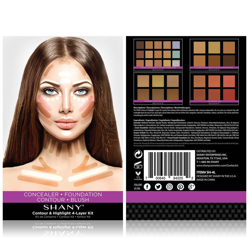 SHANY 4-Layer Contour and Highlight Makeup Kit