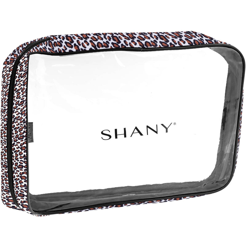 SHANY Clear PVC Cosmetics X-Large Organizer Pouch - Transparent Makeup Toiletry Bag - Make Up Storage Bag for Travel - LEOPARD - SHOP LEOPARD - TRAVEL BAGS - ITEM# SH-CL006-XL-LP