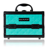 SHANY Chic Makeup Train Case Cosmetic Box Portable Makeup Case Cosmetics Beauty Organizer Jewelry storage with Locks , Multi trays Makeup Storage Box with Makeup Mirror - Turquoise - SHOP TURQUOISE - MAKEUP TRAIN CASES - ITEM# SH-M1001-TR