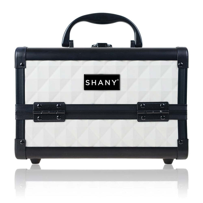 SHANY Chic Makeup Train Case Cosmetic Box Portable Makeup Case Cosmetics Beauty Organizer Jewelry storage with Locks , Multi trays Makeup Storage Box with Makeup Mirror - Peaceful - SHOP PEACEFUL - MAKEUP TRAIN CASES - ITEM# SH-M1001-WH