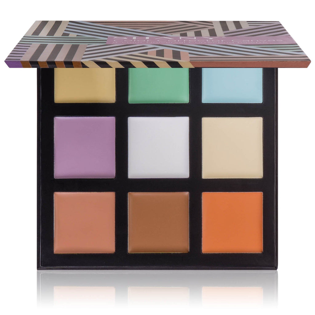 SHANY Color Corrector Canvas - 9-Color Universal Concealer Palette with Lightweight Correcting and Contouring Cream Shades for Blemishes and Discoloration - SHOP  - CONCEALER - ITEM# SH-COR001