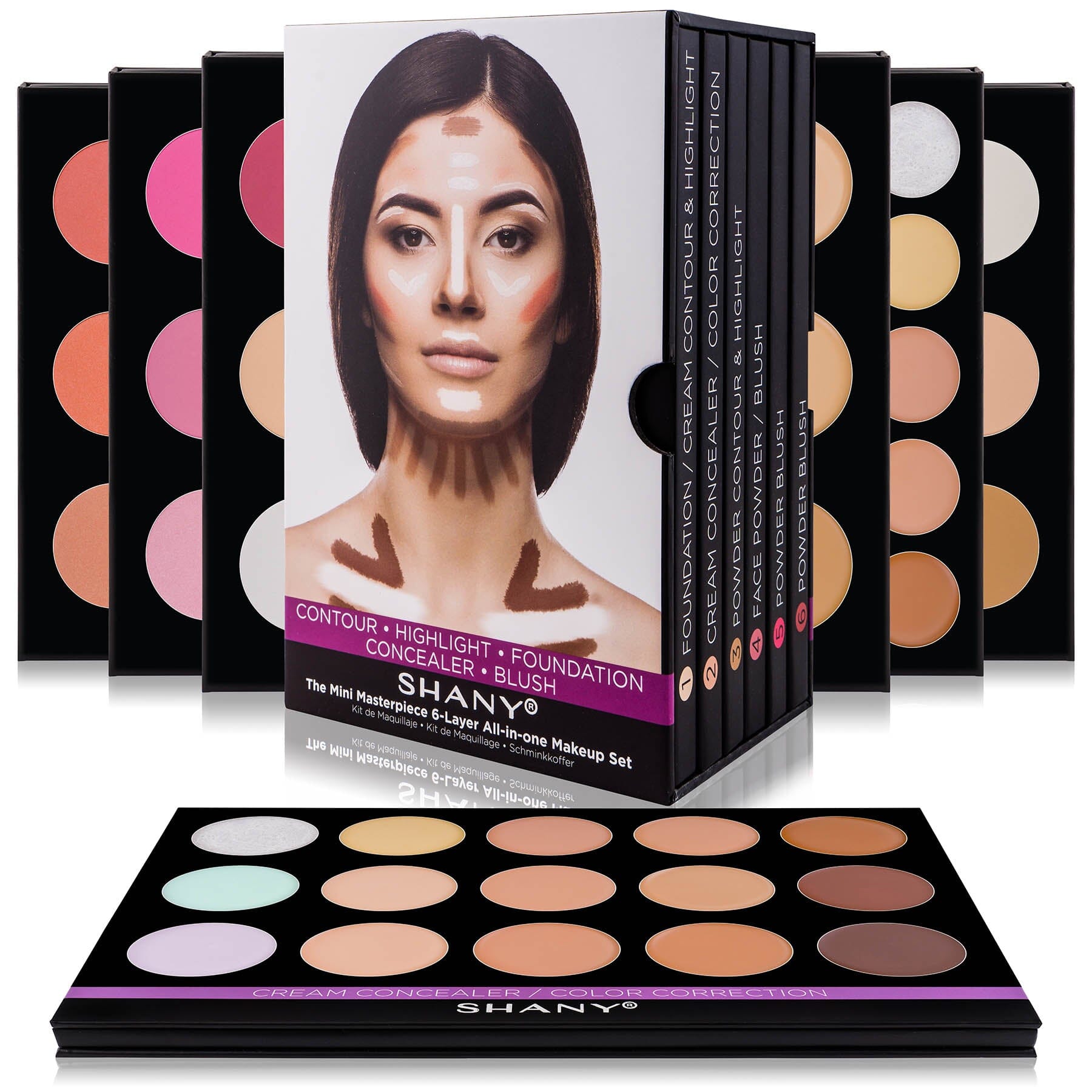 Eye Shadow And Highlighter Makeup Powder Cruelty Free Matte Stage Makeup Kit