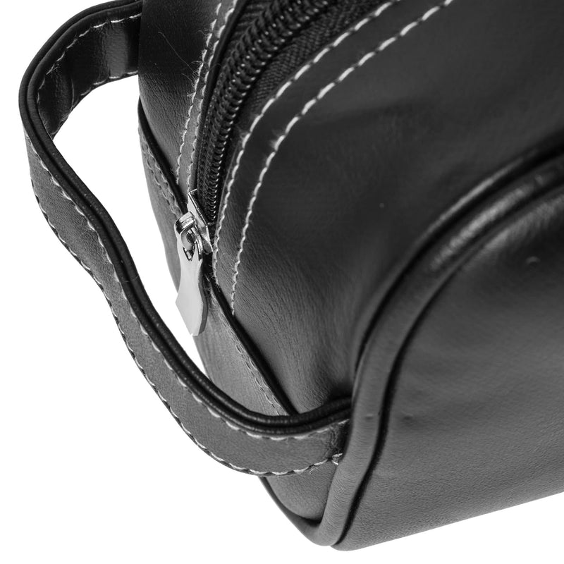 SHANY Unisex Toiletry Travel Dopp Kit Black Leatherette