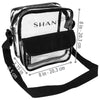 SHANY Clear All-Purpose Cross-Body Messenger Bag -  - ITEM# SH-PC12-BK - Best seller in cosmetics TRAVEL BAGS category