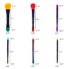 SHANY LUNA 6 PC Double Sided Travel Brush Set -  - ITEM# SH-BR001 - Best seller in cosmetics BRUSH SETS category