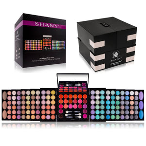 SHANY All About That Face Makeup Kit - All in one Beginner Makeup Set - Eye Shadows, Lip Colors , Face Makeup , Cosmetics applicators & More. - SHOP  - MAKEUP SETS - ITEM# SH-189