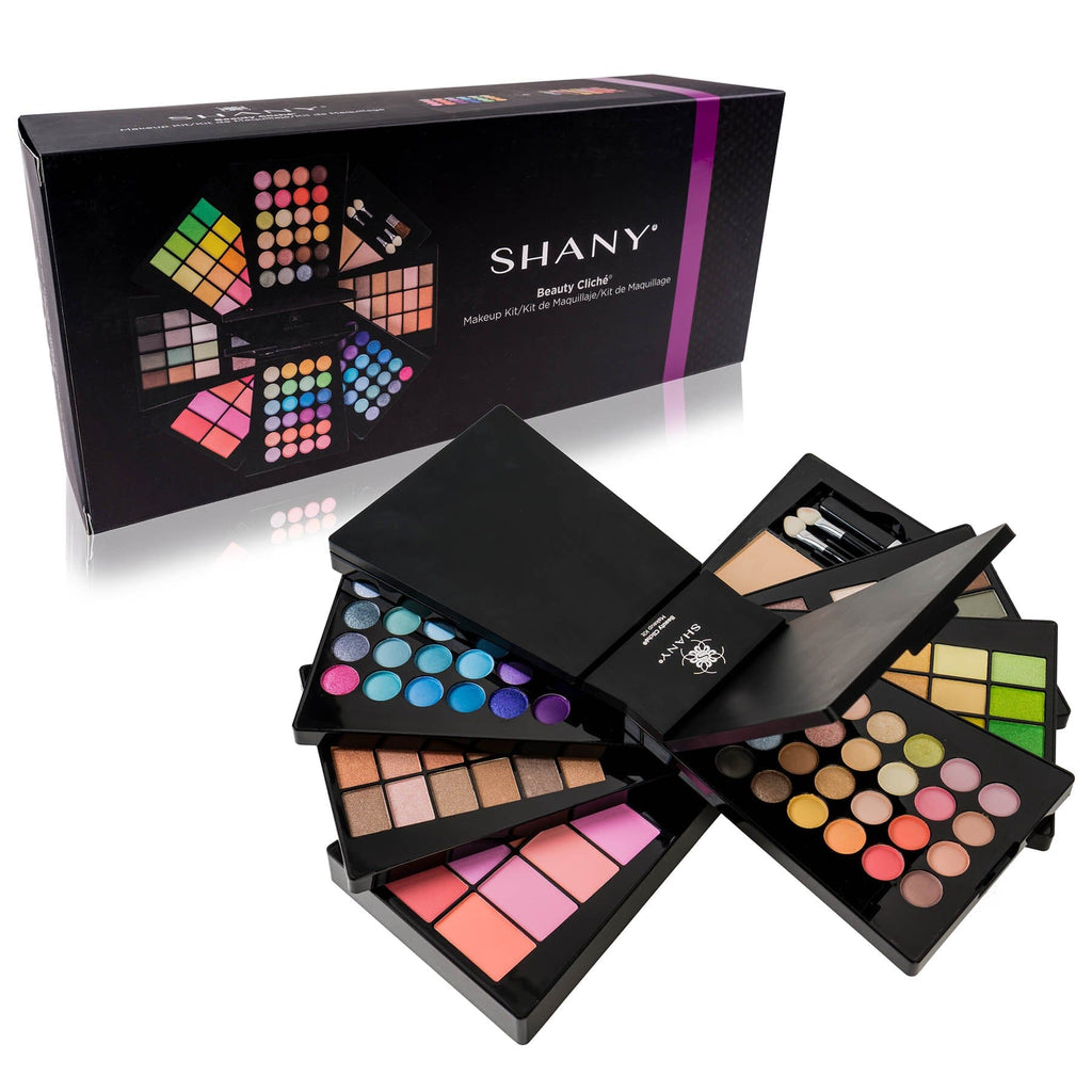SHANY Professional All In One Makeup Kit Beauty Cliche -  - ITEM# SH-188 - Makeup set train case Pre teen teens makeup set,first makeup set girls makeup 6 7 8 9 10 years old,Holiday Gift Set Beginner Makeup tools brush sets,Mothers day gift makeup for her women best gift,Christmas gift Dress-Up Toy pretend Makeup kit set - UPC# 616450437633