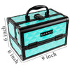 SHANY Makeup Train Case W/ Mirror - Turquoise - TURQUOISE - ITEM# SH-M1001-TR - Best seller in cosmetics MAKEUP TRAIN CASES category