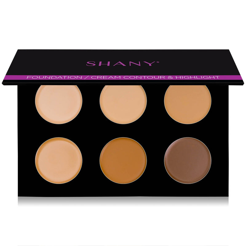 SHANY Foundation/Cream Contour & Highlighting Palette - Layer 1 - Refill for the 6 Layer Mini Masterpiece Collection Makeup Set - SHOP CONTOUR - CONCEALER - ITEM# SH-6L-01