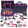 SHANY Carry All Makeup Train Case with Pro Makeup Set , Makeup Brushes, Lipsticks, Eye Shadows, Blushes, Powders, and more - Reusable Makeup Storage Organizer - Premium Gift Packaging -  Purple - SHOP PURPLE - MAKEUP SETS - ITEM# SH-10402-PR