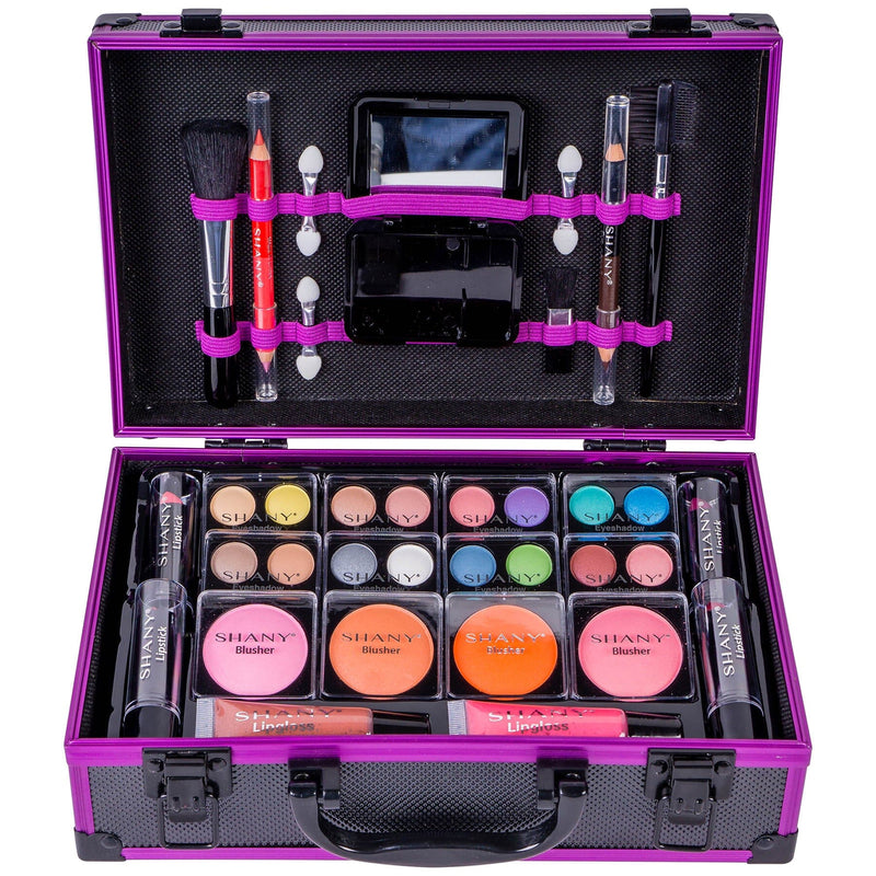 SHANY Makeup Train Case Aluminum Makeup Set - Purple