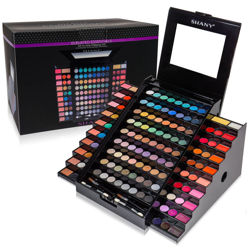 SHANY Elevated Essentials Makeup Set - All-in-One Makeup Kit with 72 Eyeshadows, 28 Lip Colors, 18 Gel Eyeliners, 10 Blushes, 1 Eye Primer, and 1 Cream Concealer - SHOP  - MAKEUP SETS - ITEM# SH-190