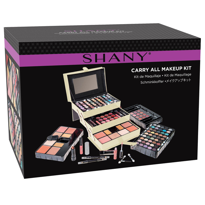 SHANY All In One Makeup Kit- Holiday Exclusive - White - WHITE - ITEM# SH-2018 - Makeup set train case Pre teen teens makeup set,first makeup set girls makeup 6 7 8 9 10 years old,Holiday Gift Set Beginner Makeup tools brush sets,Mothers day gift makeup for her women best gift,Christmas gift Dress-Up Toy pretend Makeup kit set - UPC# 810028461796