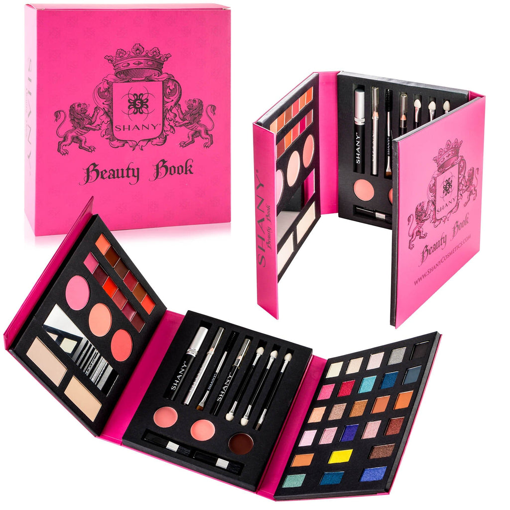 SHANY Beauty Book Makeup Kit All in one Travel Makeup Set - 35 Colors Eye shadow , Eye brow , blushes, powder palette ,10 Lip Colors, Eyeliner & Mirror - Holiday Makeup Gift Set - SHOP  - MAKEUP SETS - ITEM# SH-BEAUTYBOOK-B