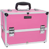 SHANY Essential Pro Makeup Train Case with Shoulder Strap and Locks - Pink - SHOP PINK - MAKEUP TRAIN CASES - ITEM# SH-C005-PK