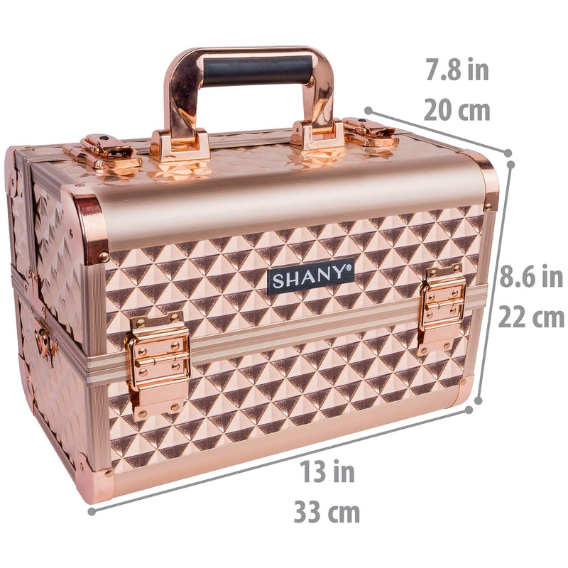 SHANY Fantasy Collection Makeup Train Case - Rose Gold - ROSE GOLD - ITEM# SH-C20-RG - Best seller in cosmetics MAKEUP TRAIN CASES category
