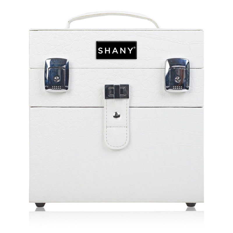 SHANY Color Matters - Makeup Travel Case Nail Accessories Organizer and Makeup Train Case - Makeup Storage Box - White Lily - SHOP WHITE LILY - MAKEUP TRAIN CASES - ITEM# SH-CC0024-WH