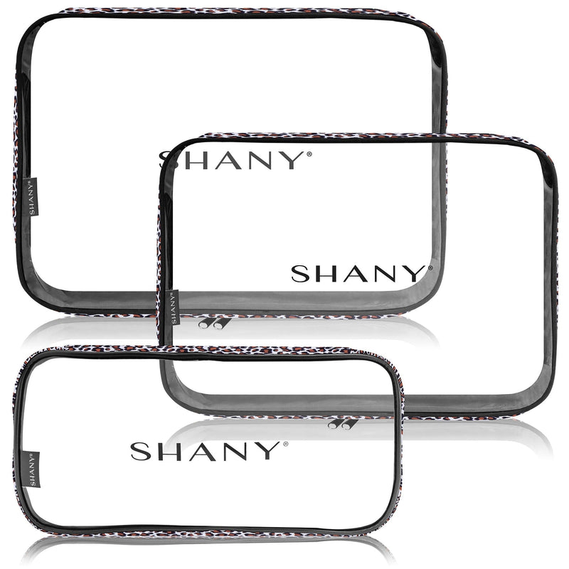 SHANY Cosmetics Makeup Storage & Organizer - Leopard - LEOPARD - ITEM# SH-CL006-LP - Clear travel makeup cosmetic bags carry Toiletry,PVC Cosmetic tote bag Organizer stadium clear bag,travel packing transparent space saver bags gift,Travel Carry On Airport Airline Compliant Bag,TSA approved Toiletries Cosmetic Pouch Makeup Bags - UPC# 700645933946
