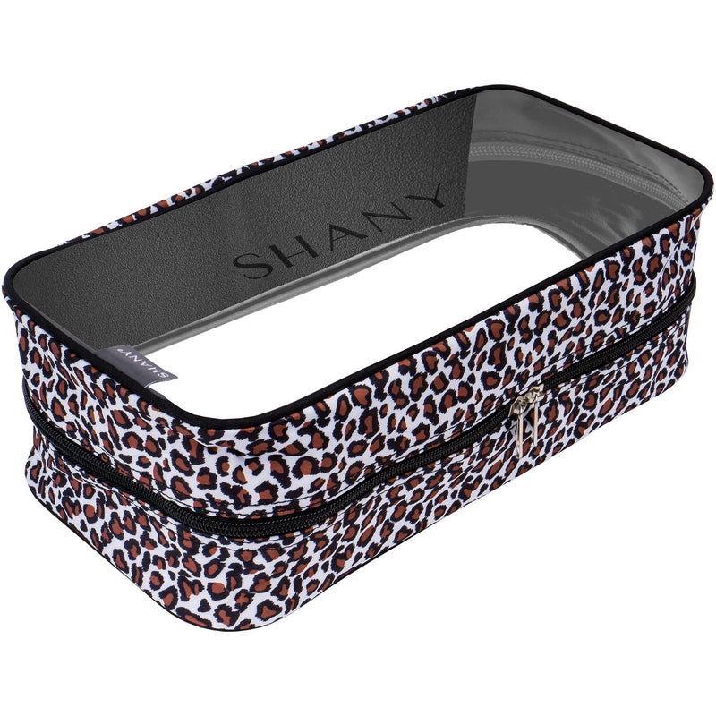 SHANY Cosmetics Medium Organizer Pouch - LEOPARD - LEOPARD - ITEM# SH-CL006-M-LP - Clear travel makeup cosmetic bags carry Toiletry,PVC Cosmetic tote bag Organizer stadium clear bag,travel packing transparent space saver bags gift,Travel Carry On Airport Airline Compliant Bag,TSA approved Toiletries Cosmetic Pouch Makeup Bags - UPC# 810028461260