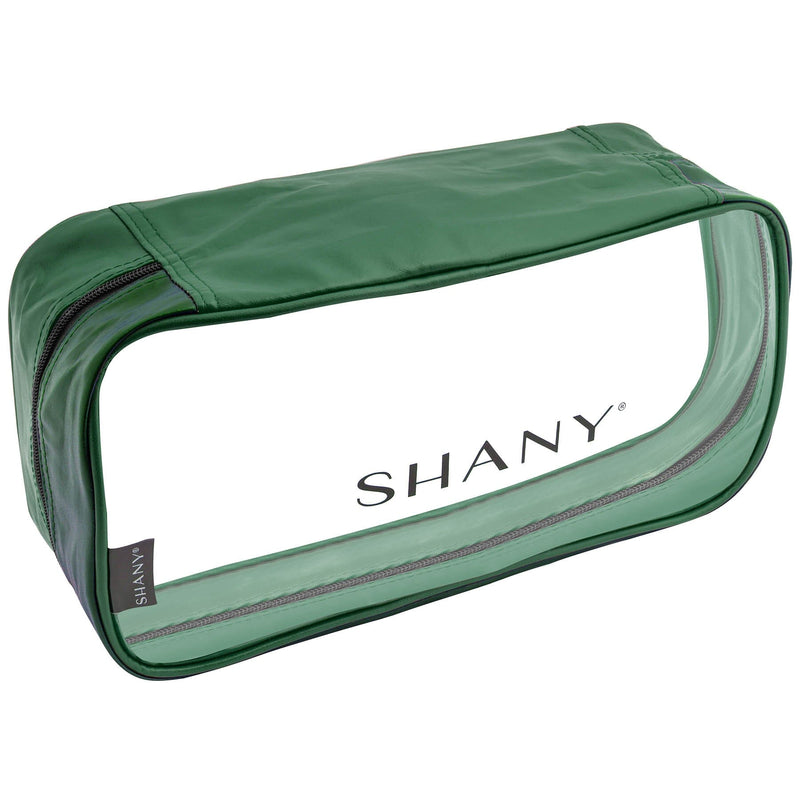 SHANY Clear PVC Cosmetics Medium Organizer Pouch - Transparent Makeup Toiletry Bag - Make Up Storage Bag for Travel - OLIVE - SHOP OLIVE - TRAVEL BAGS - ITEM# SH-CL006-M-OL