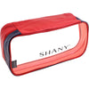 SHANY Clear PVC Cosmetics Medium Organizer Pouch - Transparent Makeup Toiletry Bag - Make Up Storage Bag for Travel - RED - SHOP RED - TRAVEL BAGS - ITEM# SH-CL006-M-RD