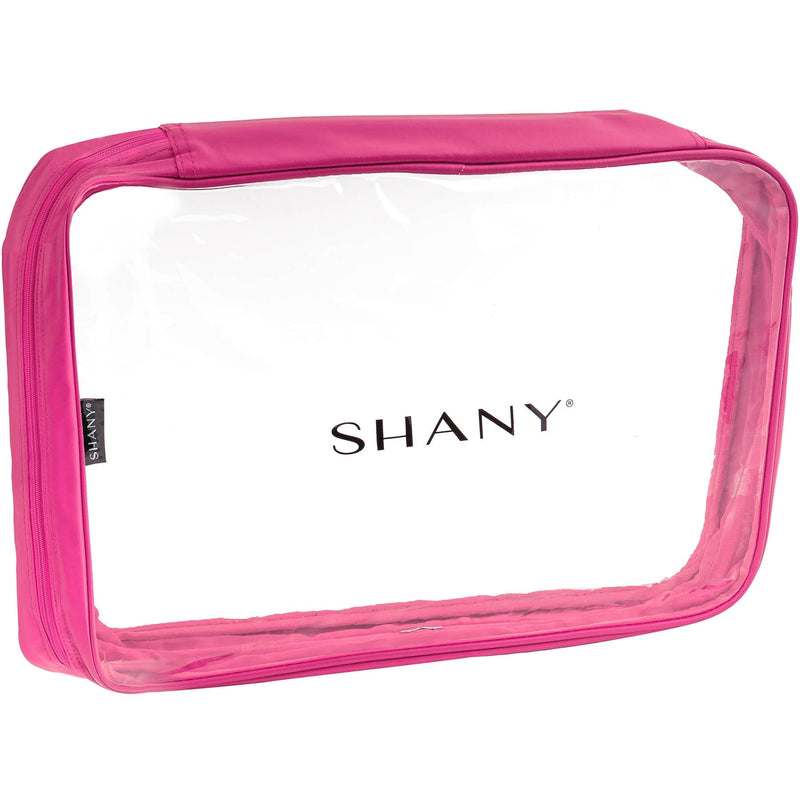 SHANY Clear PVC Cosmetics X-Large Organizer Pouch - Transparent Makeup Toiletry Bag - Make Up Storage Bag for Travel - PINK - SHOP PINK - TRAVEL BAGS - ITEM# SH-CL006-XL-PK