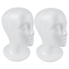 SHANY Styrofoam Model Heads/Hat Wig Foam Mannequin Tall Female  Wig Stand and Holder - Round Base - 2 pieces - SHOP 2 - FOAM HEADS - ITEM# SH-FOAM-X2