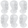SHANY Styrofoam Model Heads/Hat Wig Foam Mannequin Tall Female  Wig Stand and Holder - Round Base - 6 pieces - SHOP 6 - FOAM HEADS - ITEM# SH-FOAM-X6