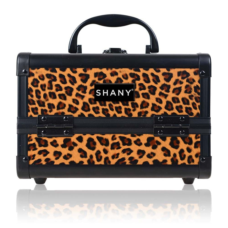 SHANY Chic Makeup Train Case Cosmetic Box Portable Makeup Case Cosmetics Beauty Organizer Jewelry storage with Locks , Multi trays Makeup Storage Box with Makeup Mirror - Lost Cheetah - SHOP LOST CHEETAH - MAKEUP TRAIN CASES - ITEM# SH-M1001-LP