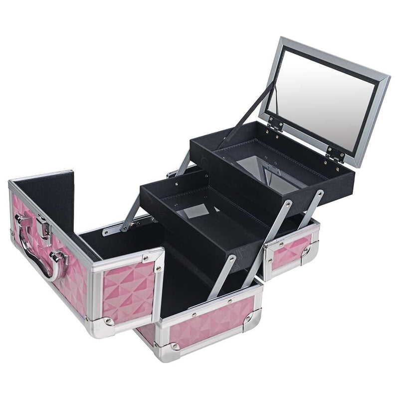 SHANY Makeup Train Case W/ Mirror -  Pink