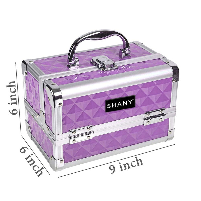 SHANY Makeup Train Case W/ Mirror -  Purple - PURPLE - ITEM# SH-M1001-PR - Best seller in cosmetics MAKEUP TRAIN CASES category