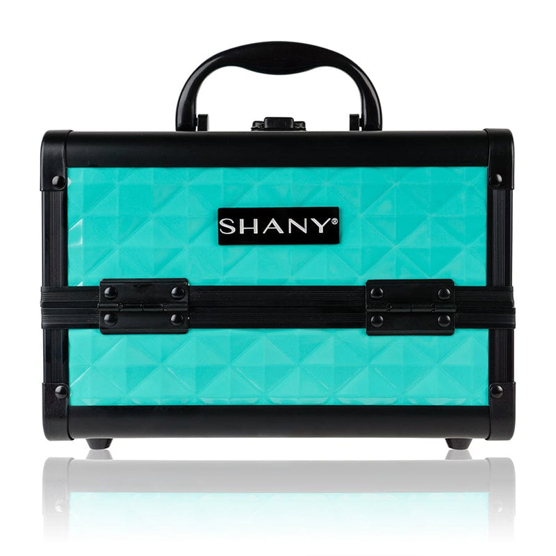 SHANY Chic Makeup Train Case Cosmetic Box Portable Makeup Case Cosmetics Beauty Organizer Jewelry storage with Locks , Multi trays Makeup Storage Box with Makeup Mirror - Turquoise - SHOP TURQUOISE - MAKEUP TRAIN CASES - ITEM# SH-M1001-TR