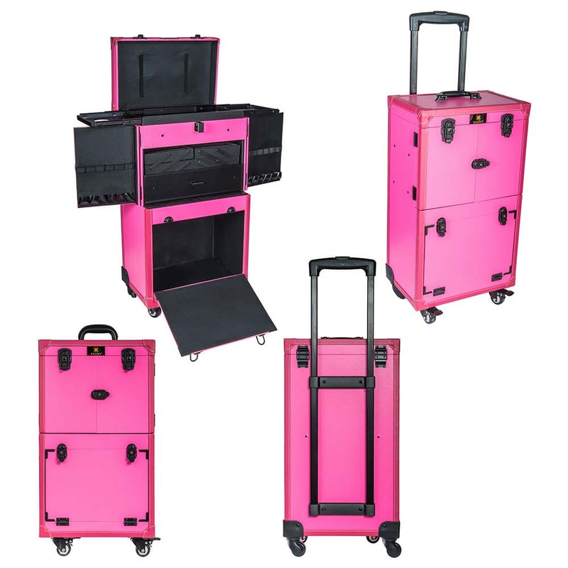 SHANY REBEL ALPHA Series Trolley Makeup Case - Pink