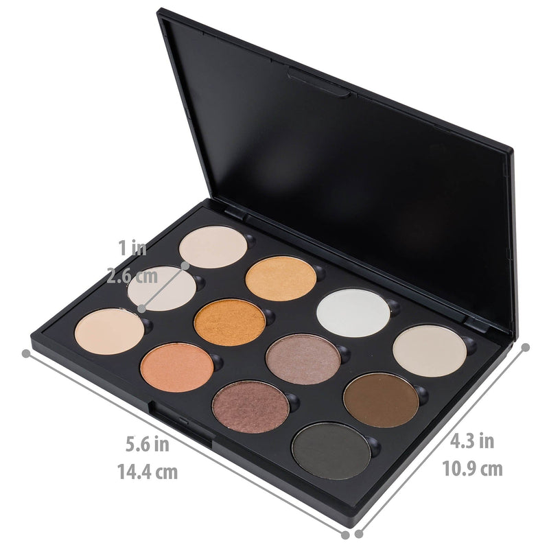 SHANY 12 Colors Eye Shadow Palette - Natural - NATURAL - ITEM# SHANY0012-3 - Best seller in cosmetics EYE SHADOW SETS category