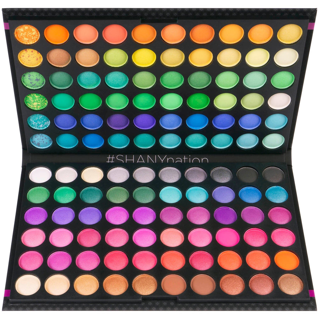 SHANY Highly Pigmented Eye Makeup Palette, 120 Matte Shimmer Metallic Eyeshadow Pallet with Long Lasting and Blendable Natural Colors - Classic Neon - SHOP  - EYE SHADOW SETS - ITEM# SHANY120