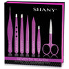 SHANY Seventh Heaven Professional Manicure, Pedicure and Tweezer Set - All-in-One 7-Piece Portable Nail Grooming Tool Kit - PURPLE - SHOP  - TWEEZERS - ITEM# SH-MANI-7