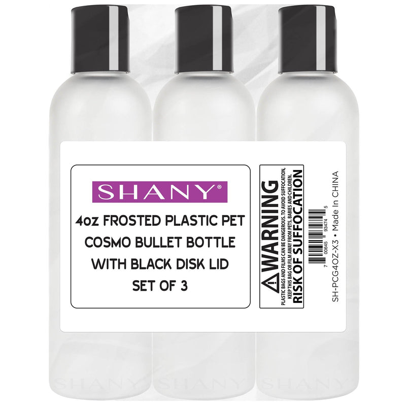 SHANY Frosted Travel-ready Bottle 4-ounce - 3 x 4 OZ - ITEM# SH-PCG4OZ-X3 - Refillable cosmetic containers empty clear spray,Travel size bottle hair beauty leak proof perfume,Empty clear spray refillable travel size bottles,empty foundation bottle jar lipgloss tube empty,Liquid mini makeup oil small smart jar organizer - UPC# 700645934745