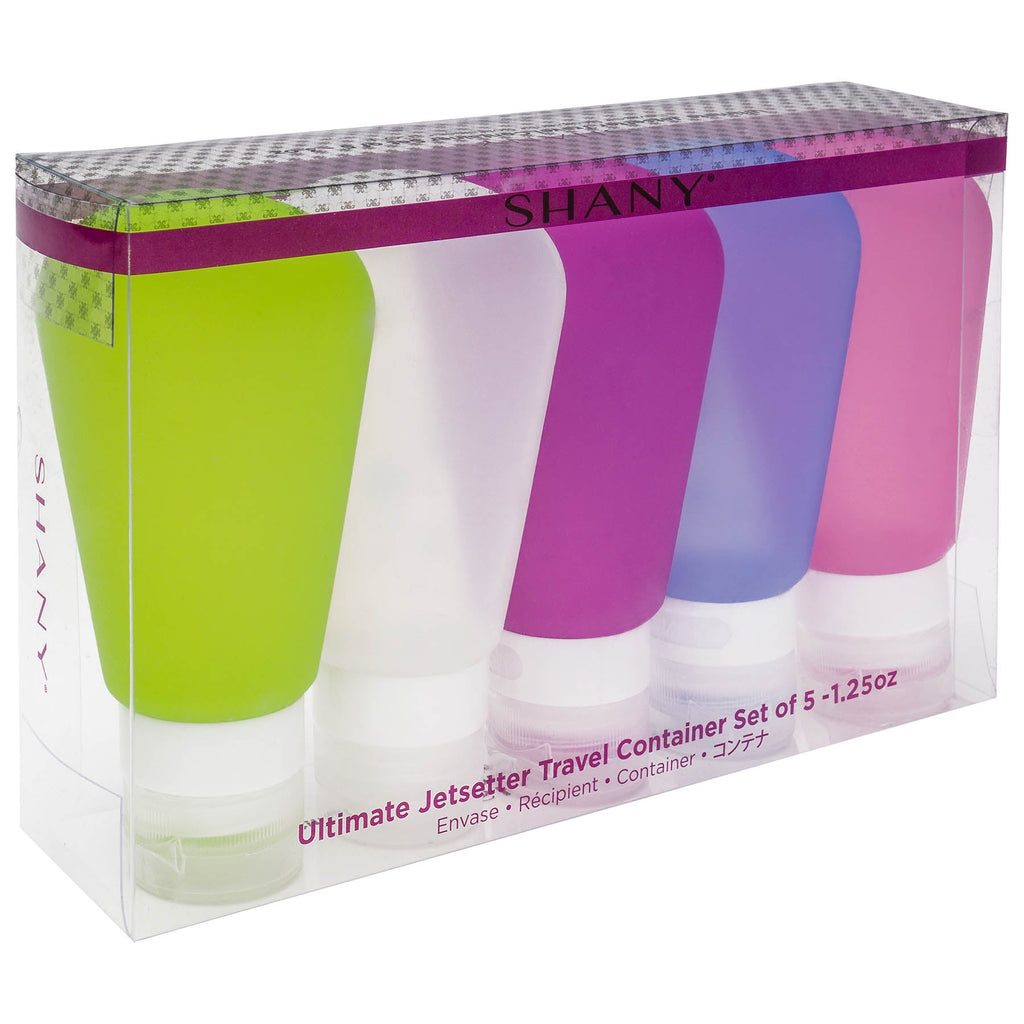 SHANY Jetsetter Cosmetics Travel Container Set -  - ITEM# SH-TUBE-PARENT - Refillable cosmetic containers empty clear spray,Travel size bottle hair beauty leak proof perfume,Empty clear spray refillable travel size bottles,empty foundation bottle jar lipgloss tube empty,Liquid mini makeup oil small smart jar organizer - UPC# 700645934691