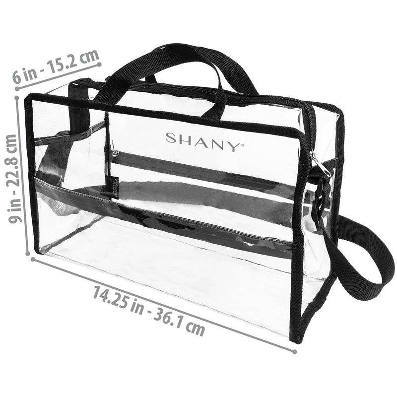 SHANY Clear PVC Water-Resistant Travel Tote Bag -  - ITEM# SH-PC16-BK - Best seller in cosmetics TRAVEL BAGS category