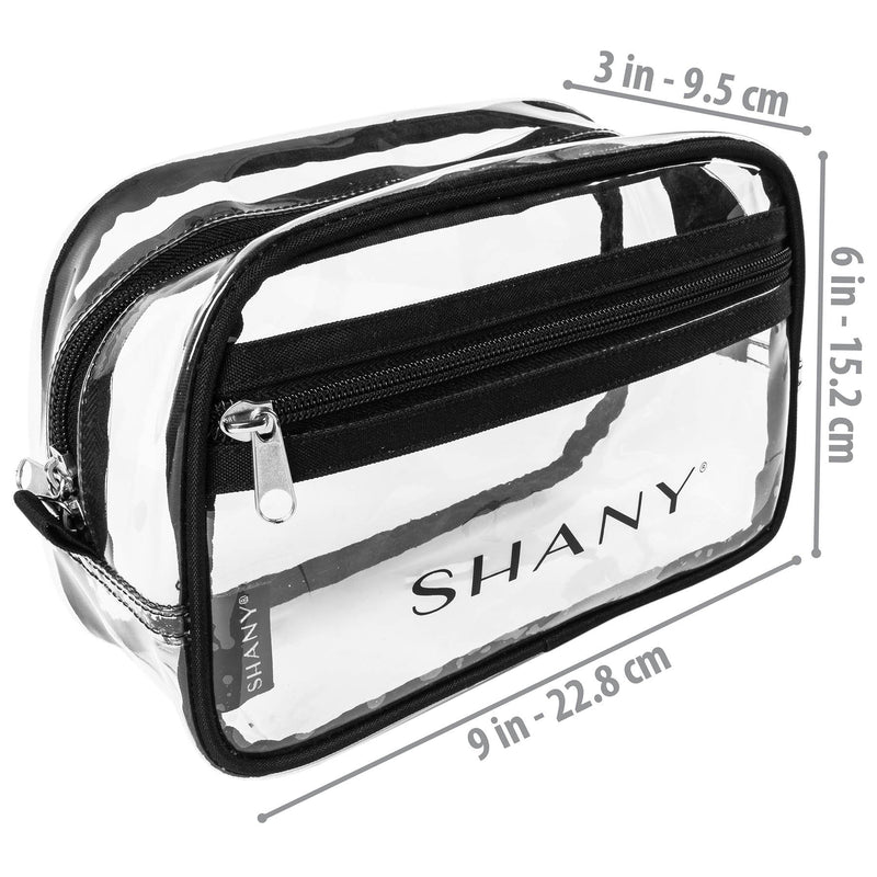 SHANY Clear Toiletry Makeup Organizer Pouch -  - ITEM# SH-PC18-BK - Best seller in cosmetics TRAVEL BAGS category
