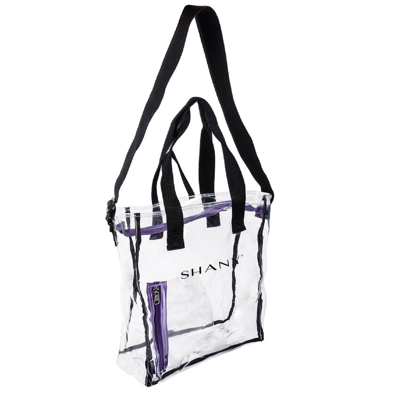 SHANY Clear Toiletry and Makeup Carry-On Bag -  - ITEM# SH-PC17-BK - Clear travel makeup cosmetic bags carry Toiletry,PVC Cosmetic tote bag Organizer stadium clear bag,travel packing transparent space saver bags gift,Travel Carry On Airport Airline Compliant Bag,TSA approved Toiletries Cosmetic Pouch Makeup Bags - UPC# 700645933878