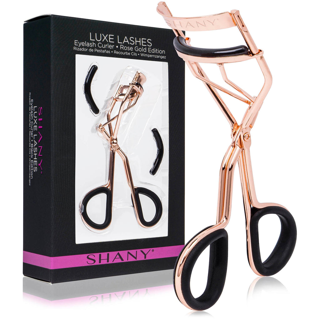 SHANY Luxe Lashes Eyelash Curler - Professional Makeup Tool for Eyelashes with Two Silicone Refill/Replacement Pads - SHOP  - EYELASH CURLER - ITEM# SH-EC900-PARENT