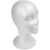 SHANY Styrofoam Model Head - Professional Hat and Wig White Foam Mannequin -  12 Inches  Female Practice Head with Base Stand - 1 PC - SHOP 1PC - FOAM HEADS - ITEM# SH-FOAM13-1PC