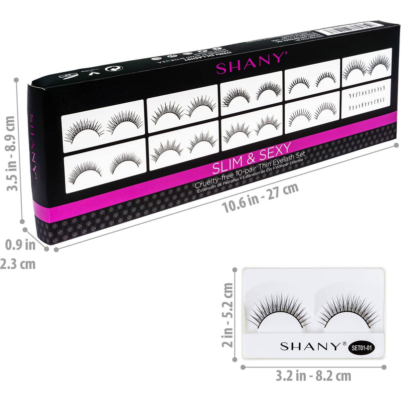 SHANY False Thin Lashes Set - THIN - ITEM# SH-LASH01 - Best seller in cosmetics BROWS & LASHES category