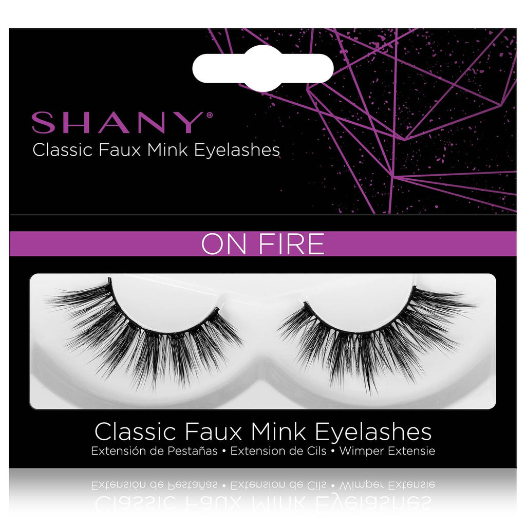SHANY Classic Faux Mink Eyelashes - Durable Single Pair 3D Reusable Fluffy and Soft Strip Lash with Medium Volume  - ON FIRE - SHOP ON FIRE - BROWS & LASHES - ITEM# SH-LASH110