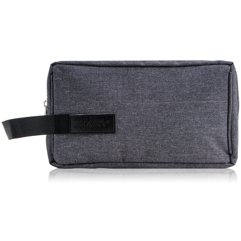 SHANY Travel Toiletry and Makeup Bag – Zippered Grooming Organizer with Two Nylon-Lined Openings and Carrying Handle – GRAY - SHOP  - TRAVEL BAGS - ITEM# SH-NT1002-GY
